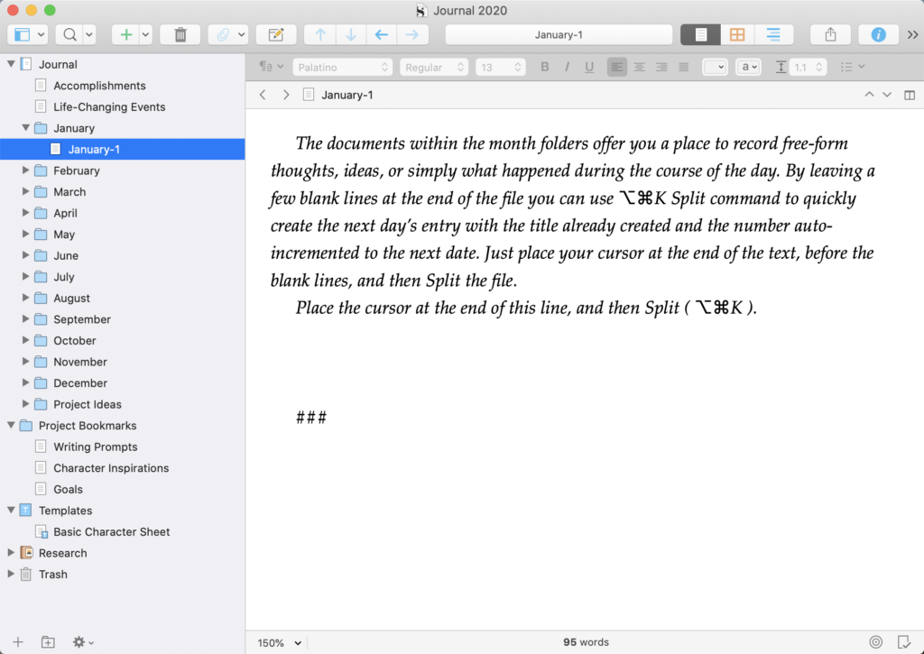 Blank Journal Template for Scrivener 3 - Kurt Schweitzer's Blog